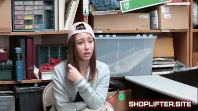 Horny shoplifting girl needs help video porn